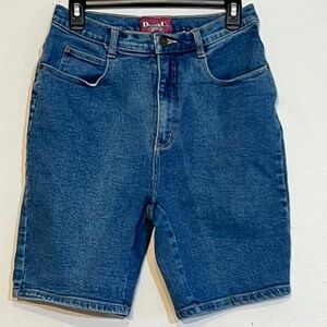 Denim & Co. Womens High Rise Vintage Denim Shorts Size 10